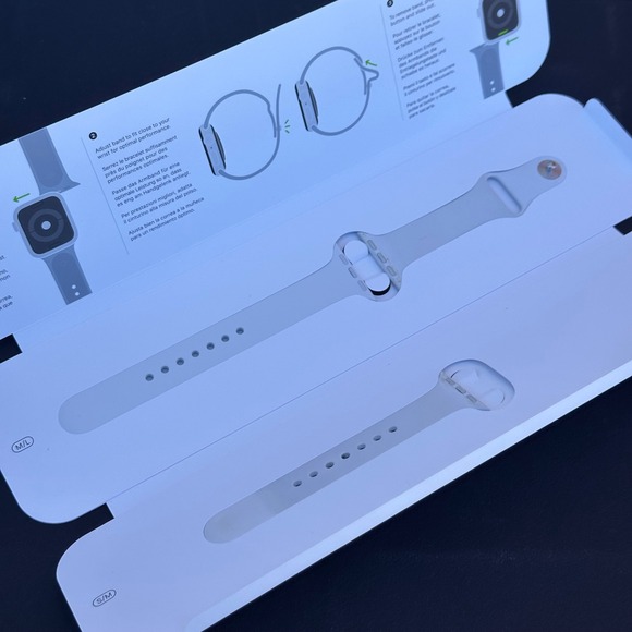 Apple Other - Apple Watch 40mm White Sport Band MTP52AM/A S/M & M/L Stainless Steel Pin